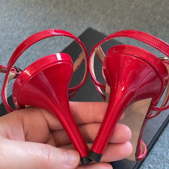 Red summer high heel sandal - Picture 8 of 9